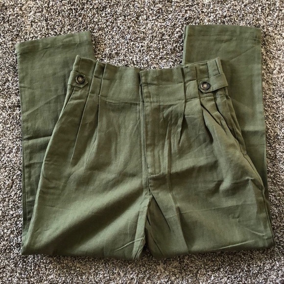 NWT | HARPER HERITAGE Pleated Button Trousers S. S - Picture 3 of 9